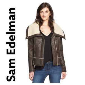 Sam Edelman Sherpa Women’s leather jacket.NWOT
